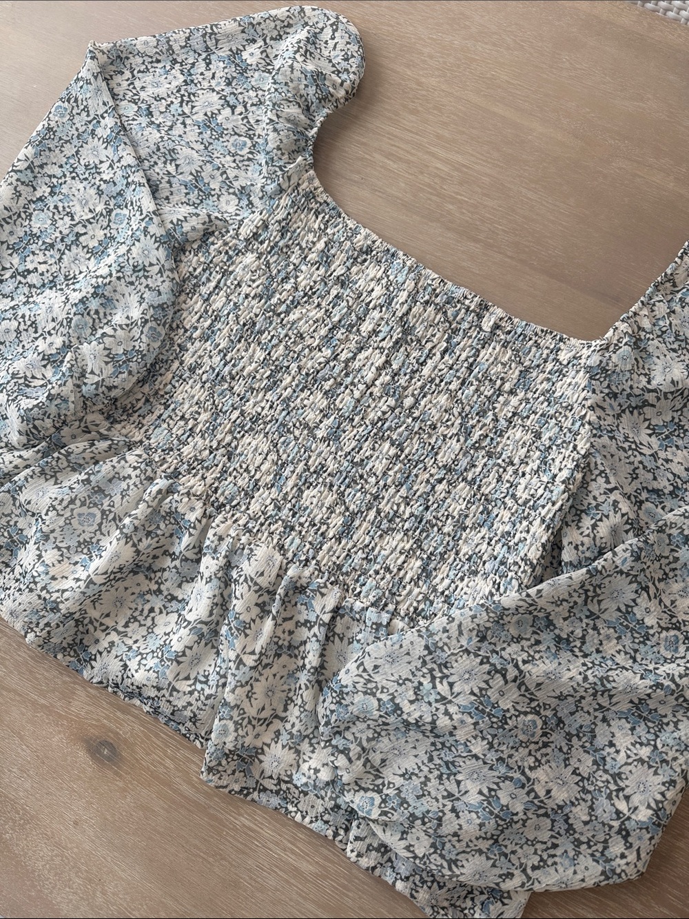 AEO Smocked Chiffon Blouse | XXL